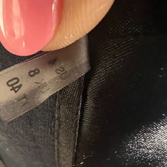 Tahari Women's Navy Solid Polyester Business Career Zip Closure Pencil Skirt 4 - Picture 8 of 8